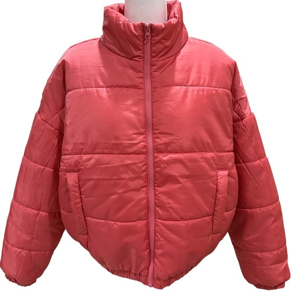 ABOUND Coral Puffer Bomber Jacket Coat - Picture 5 of 7